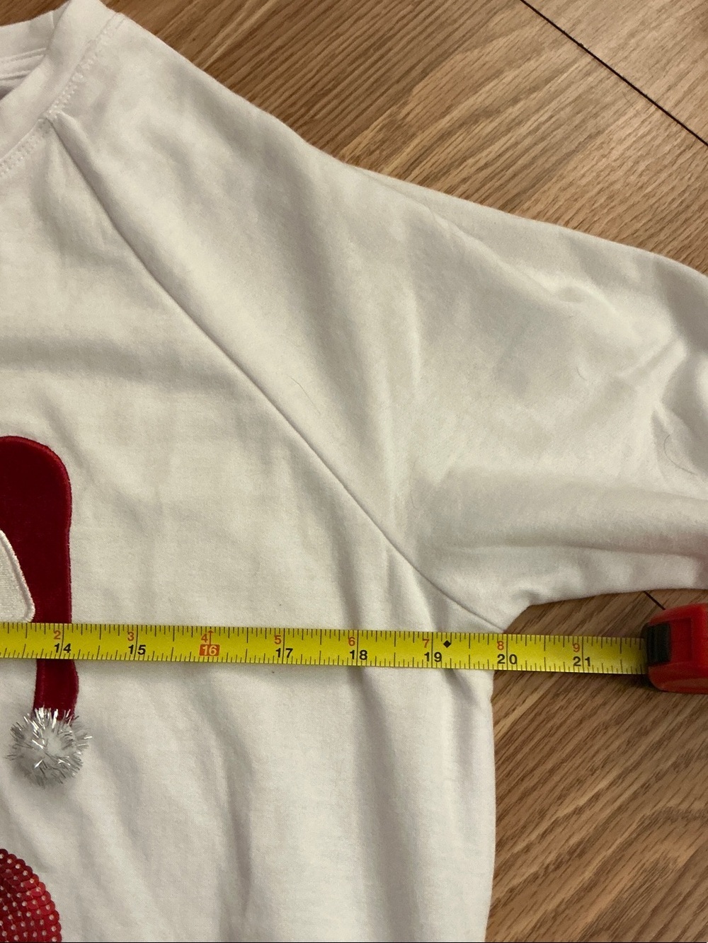 Philosophy White Holiday 'HO HO HO' Sequin Sweatshirt Size Small - Picture 4 of 5